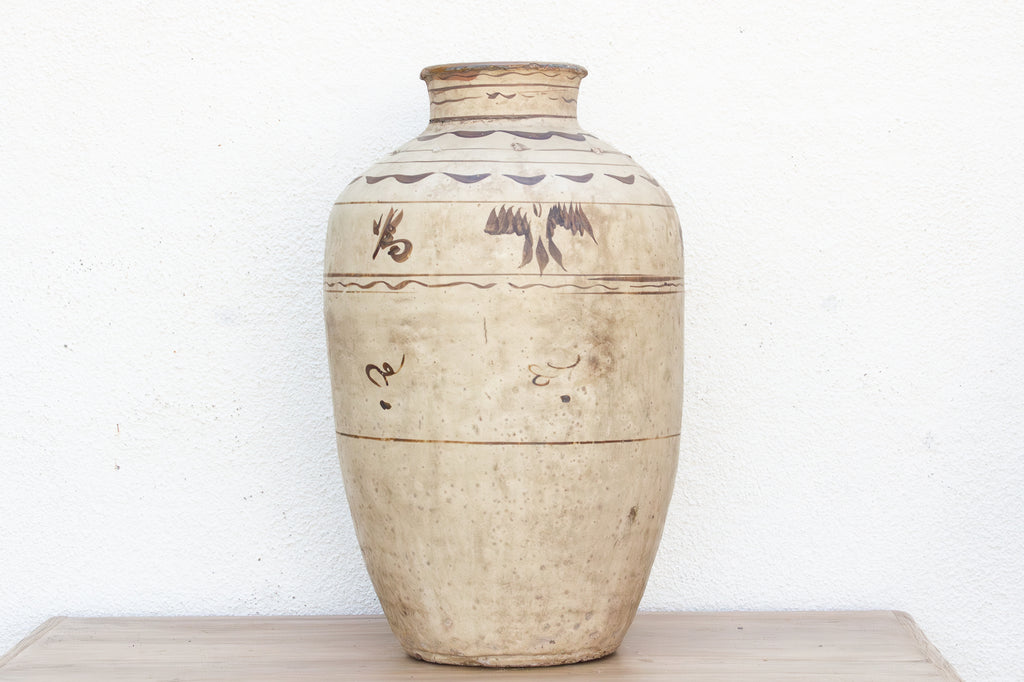 Antique Painted Stoneware Cizhou Jar