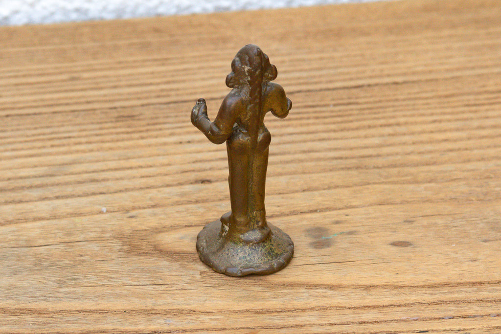 Indian Patinated Bronze Miniature Devotional Figure (Trade)