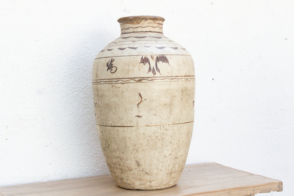 Antique Painted Stoneware Cizhou Jar