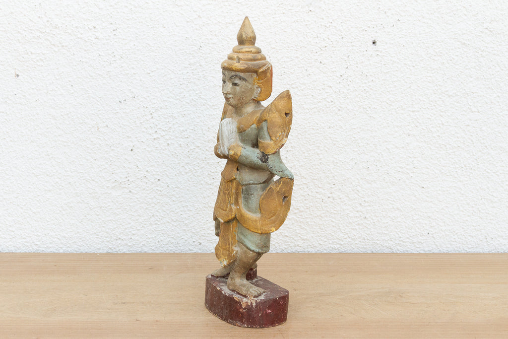 Antique Burmese Celestial Attendant Figure (Trade)