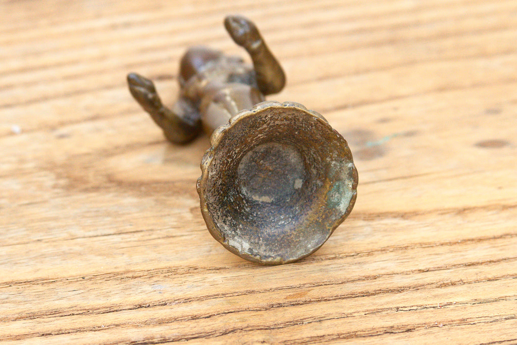 Indian Patinated Bronze Miniature Devotional Figure (Trade)