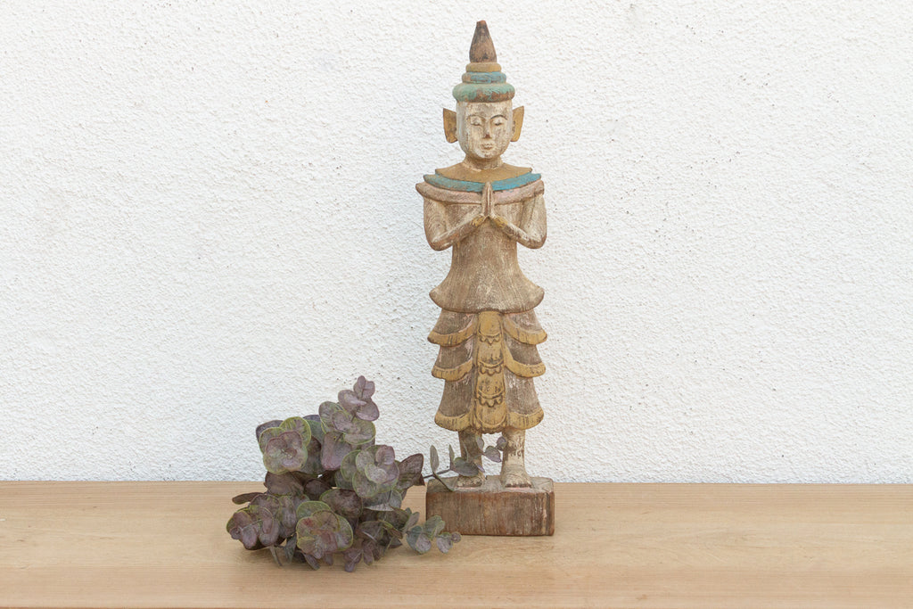 Antique Burmese Standing Nat Spirit Statue
