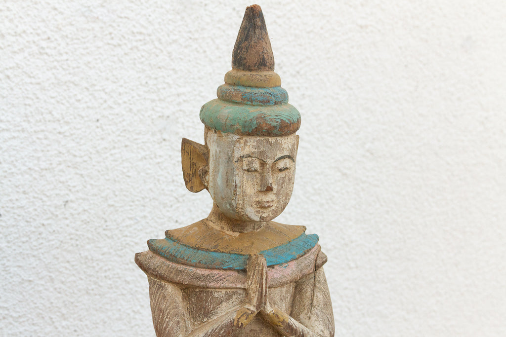 Antique Burmese Standing Nat Spirit Statue