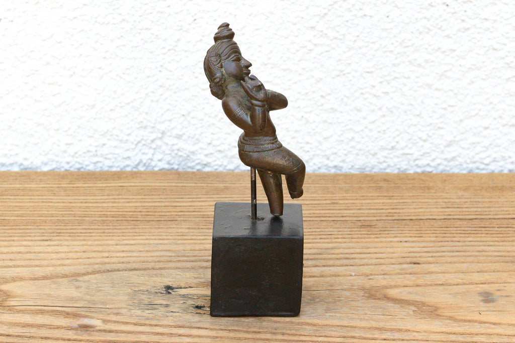 Ancient Indian Miniature Bronze Krishna Figure (Trade)