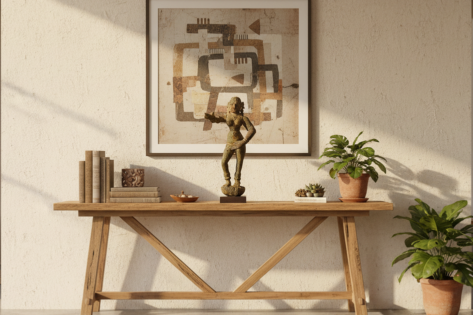 Rare Indian Antique Carved Female Deity