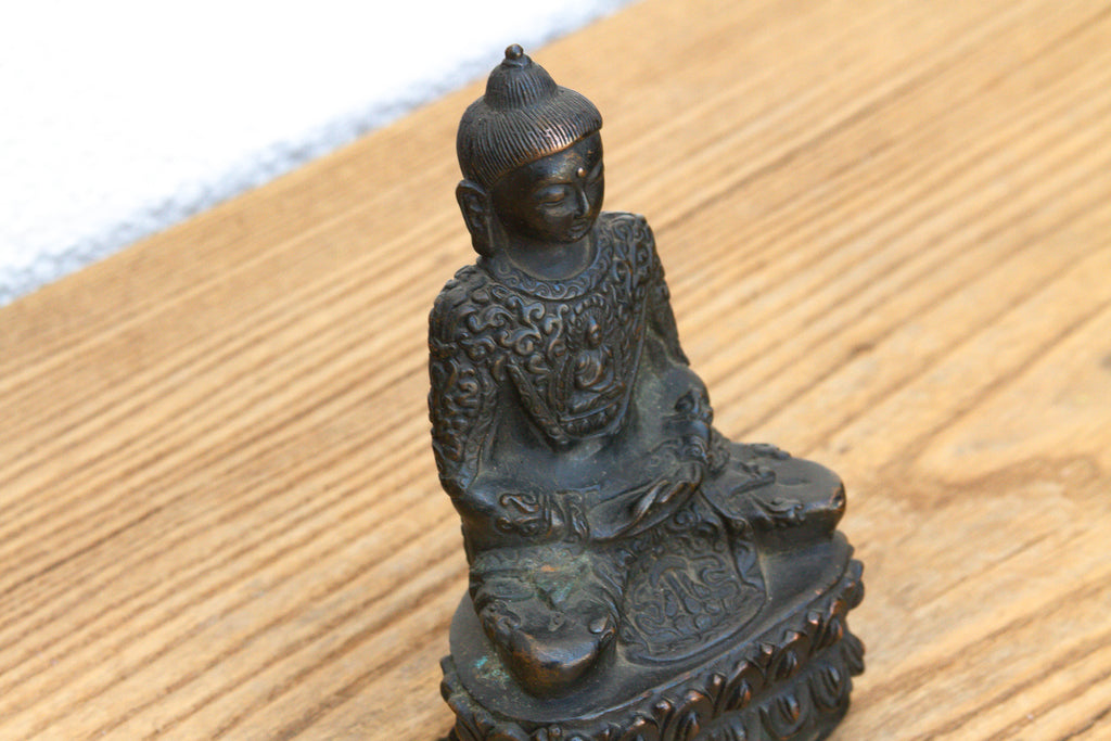 Antique East Asian Patinated Miniature Buddha (Trade)