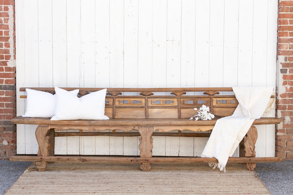 Masterful Very Long 18th Century Theather Bench