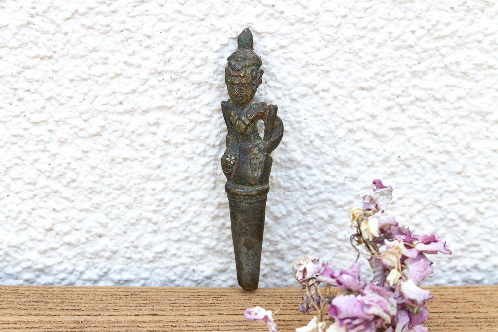 Apothecary Southeast Asian Bronze Figural Finial (Trade)