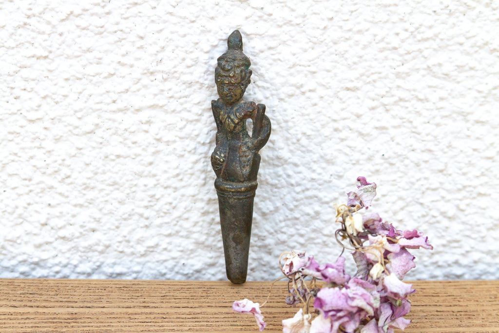 Apothecary Southeast Asian Bronze Figural Finial (Trade)