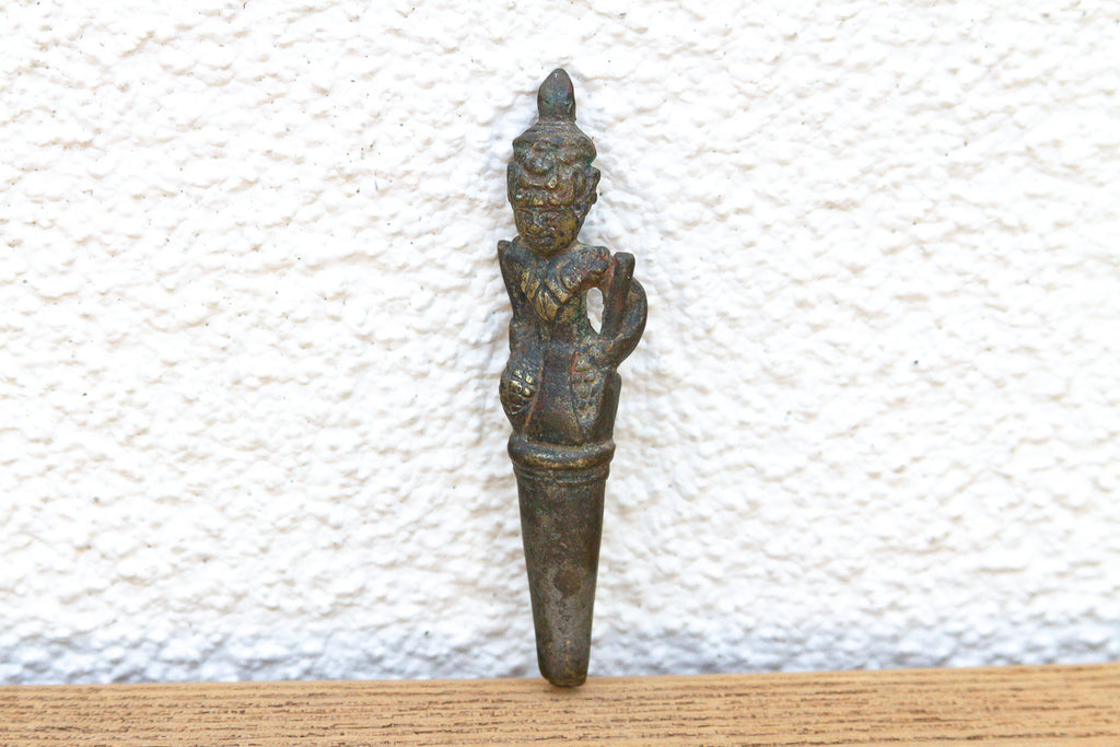 Apothecary Southeast Asian Bronze Figural Finial (Trade)