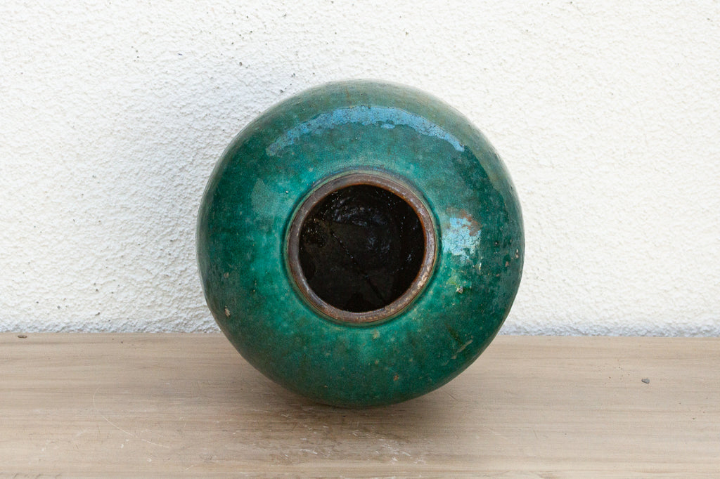 Lush Fern Glazed Asian Vase