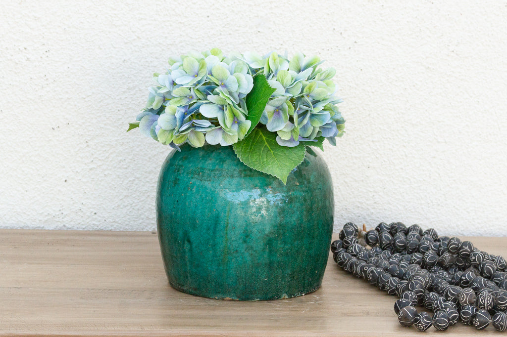 Green Lagoon Glazed Vase