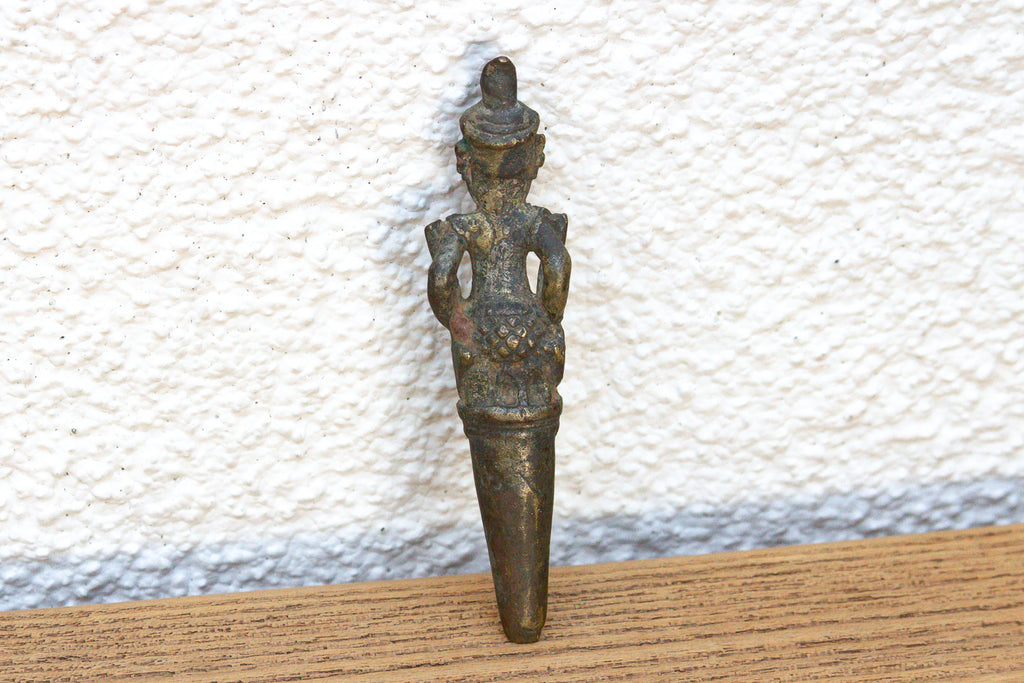 Apothecary Southeast Asian Bronze Figural Finial (Trade)