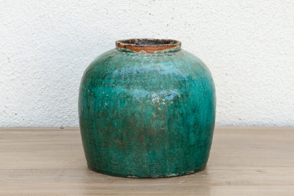 Green Lagoon Glazed Vase