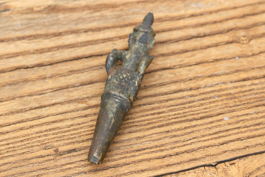 Apothecary Southeast Asian Bronze Figural Finial (Trade)