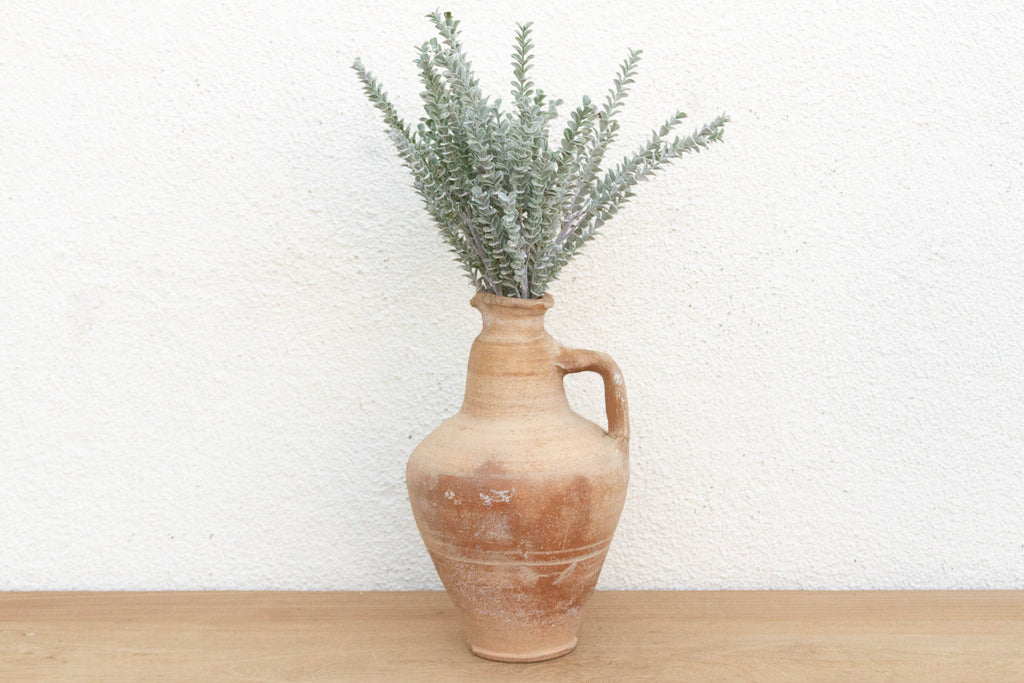 Antique French Farmhouse Clay Pitcher