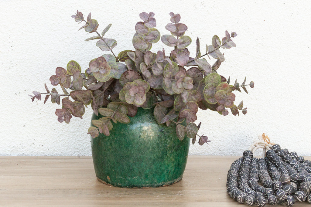 Emerald Horizon Glazed Asian Pot