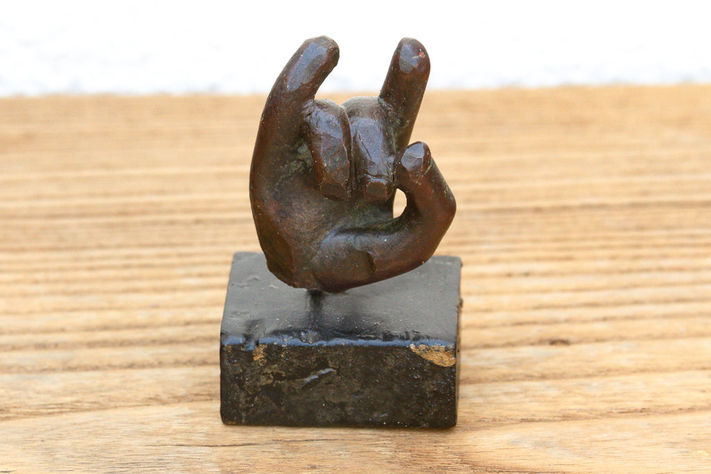 Sacred Gesture, Antique Miniature Bronze Mudra