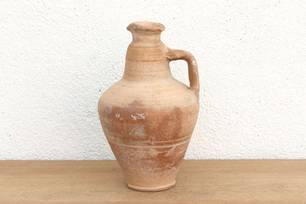 Antique French Farmhouse Clay Pitcher