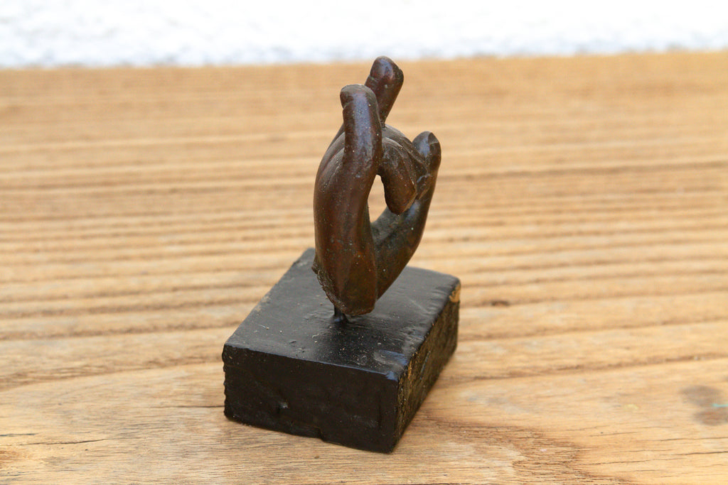 Sacred Gesture, Antique Miniature Bronze Mudra
