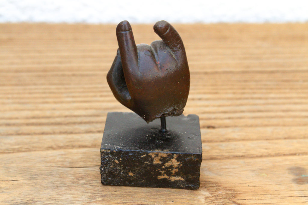 Sacred Gesture, Antique Miniature Bronze Mudra