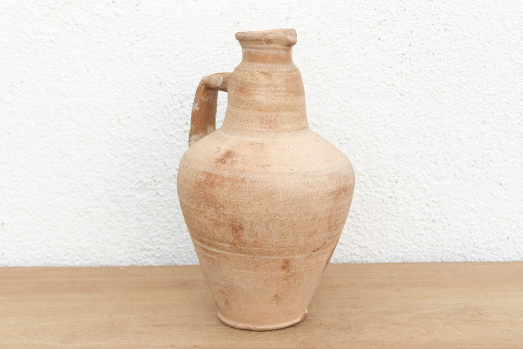Antique French Farmhouse Clay Pitcher