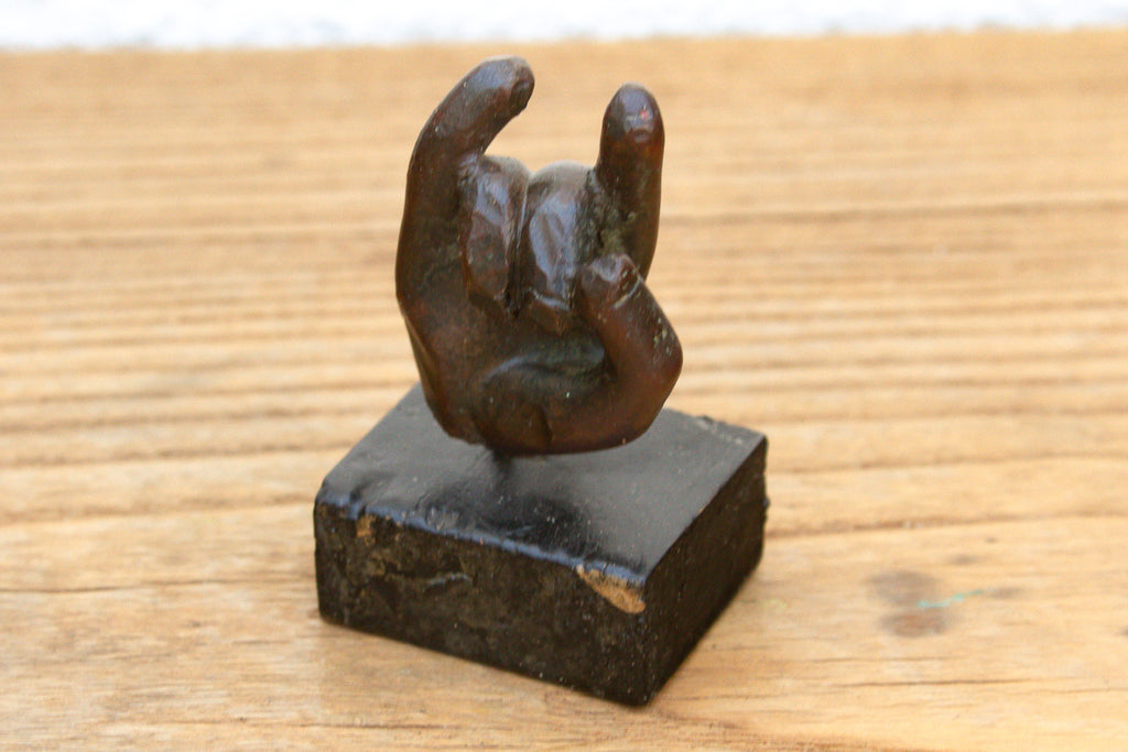 Sacred Gesture, Antique Miniature Bronze Mudra