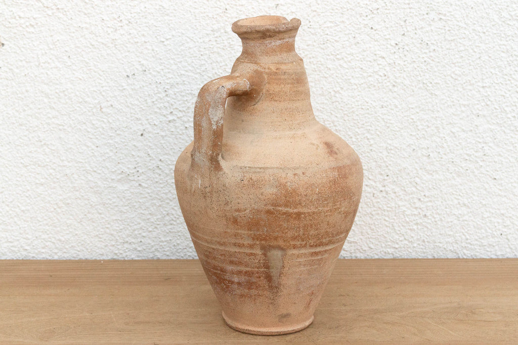 Antique French Farmhouse Clay Pitcher