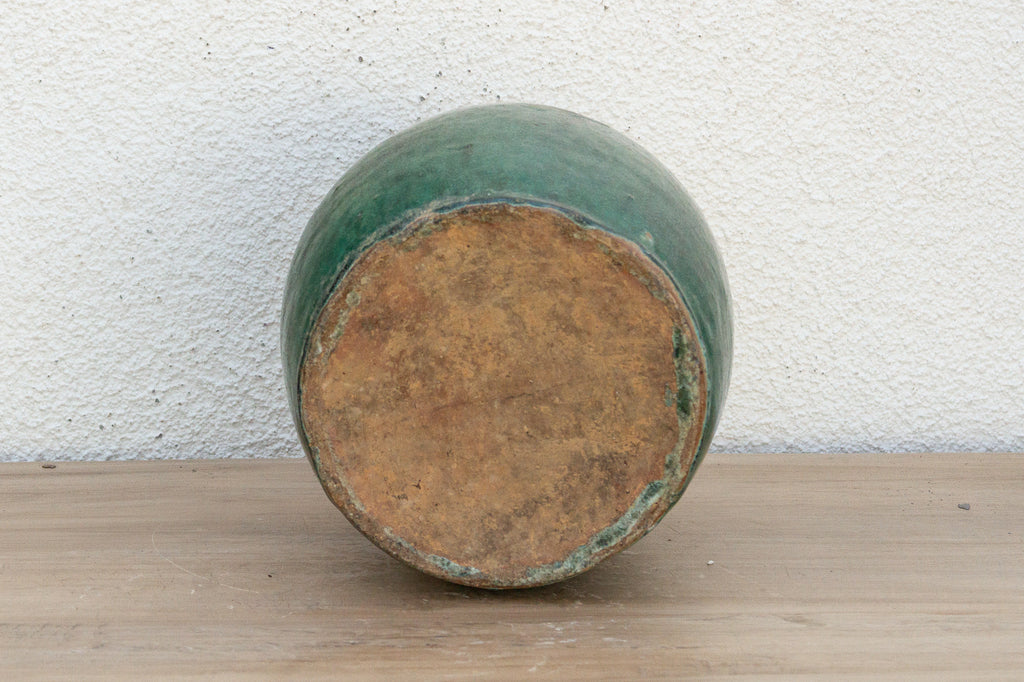 Emerald Horizon Glazed Asian Pot