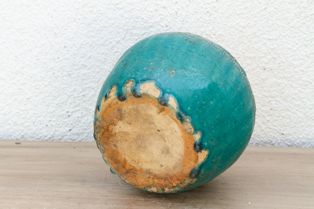 Vintage Seafoam Asian Vase