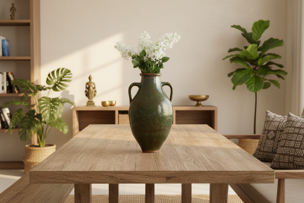 Antique French Green Glazed Olive Jar (Trade)