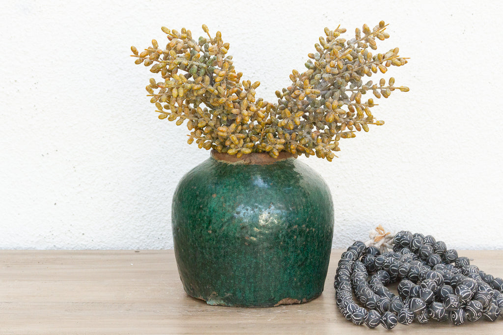 Celestial Green Glazed Asian Pot