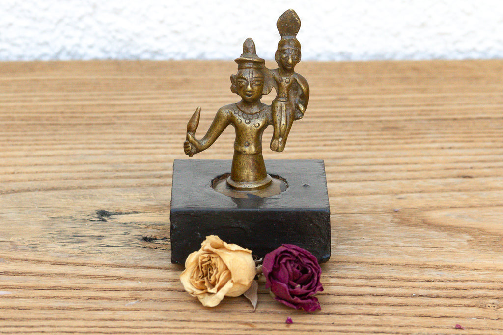 Indian Miniature Bronze Warrior Figure