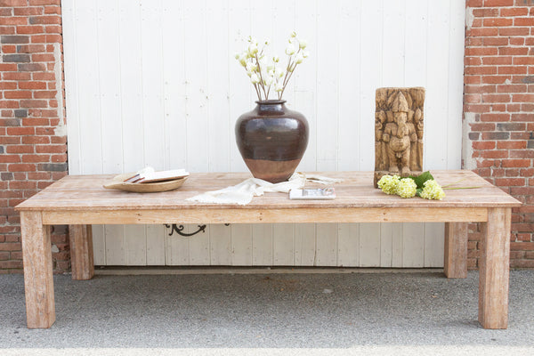 10’ Long Reclaimed Wood Parson Dining Table