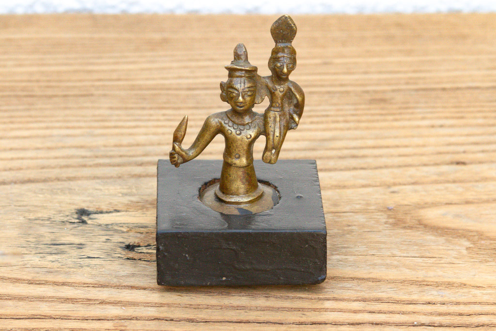 Indian Miniature Bronze Warrior Figure