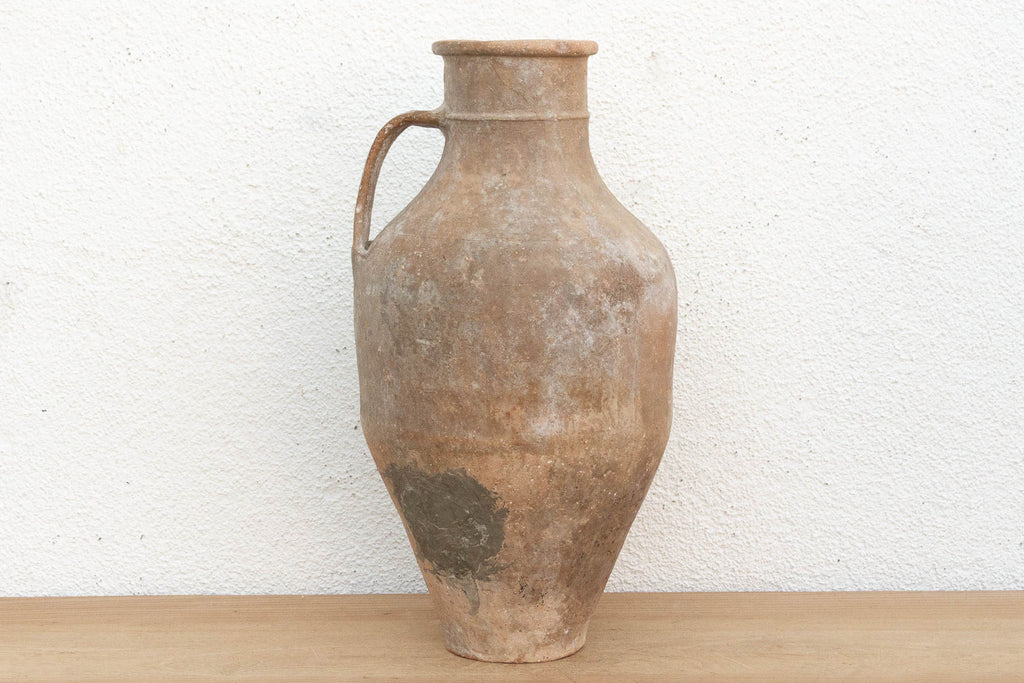 Tall Antique French Rustic Terracotta Jar
