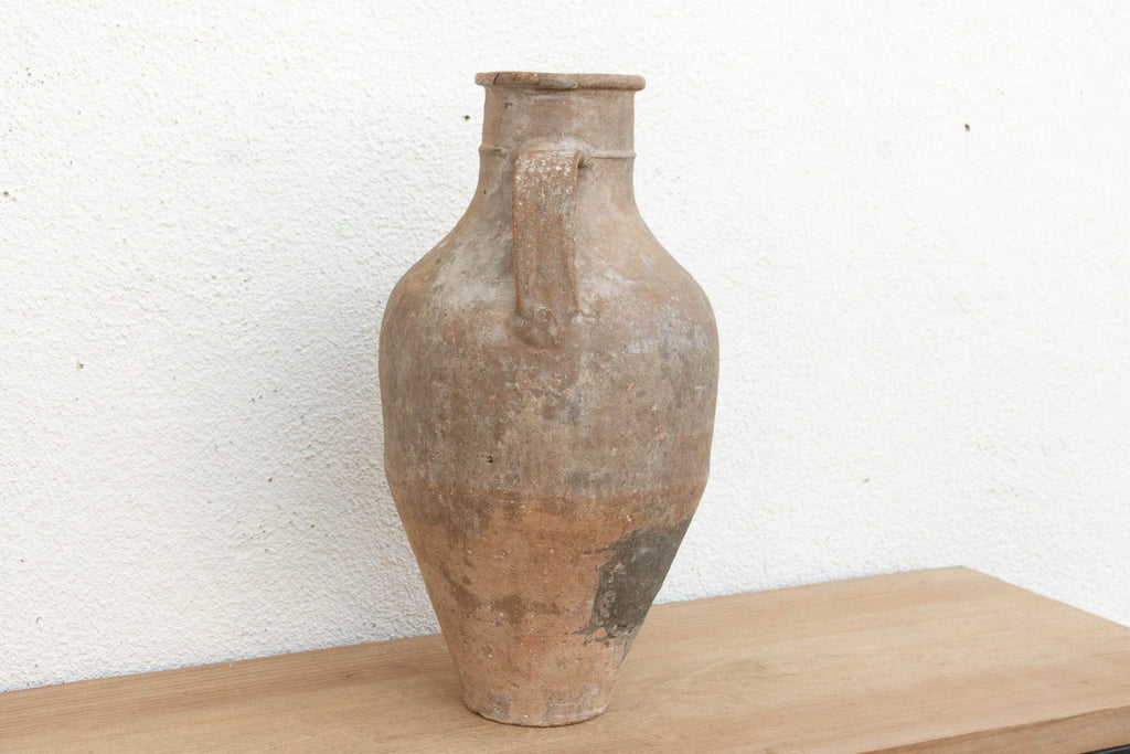 Tall Antique French Rustic Terracotta Jar