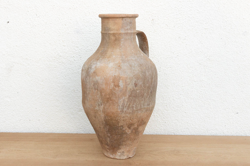 Tall Antique French Rustic Terracotta Jar
