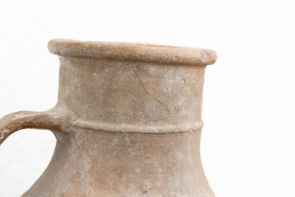 Tall Antique French Rustic Terracotta Jar