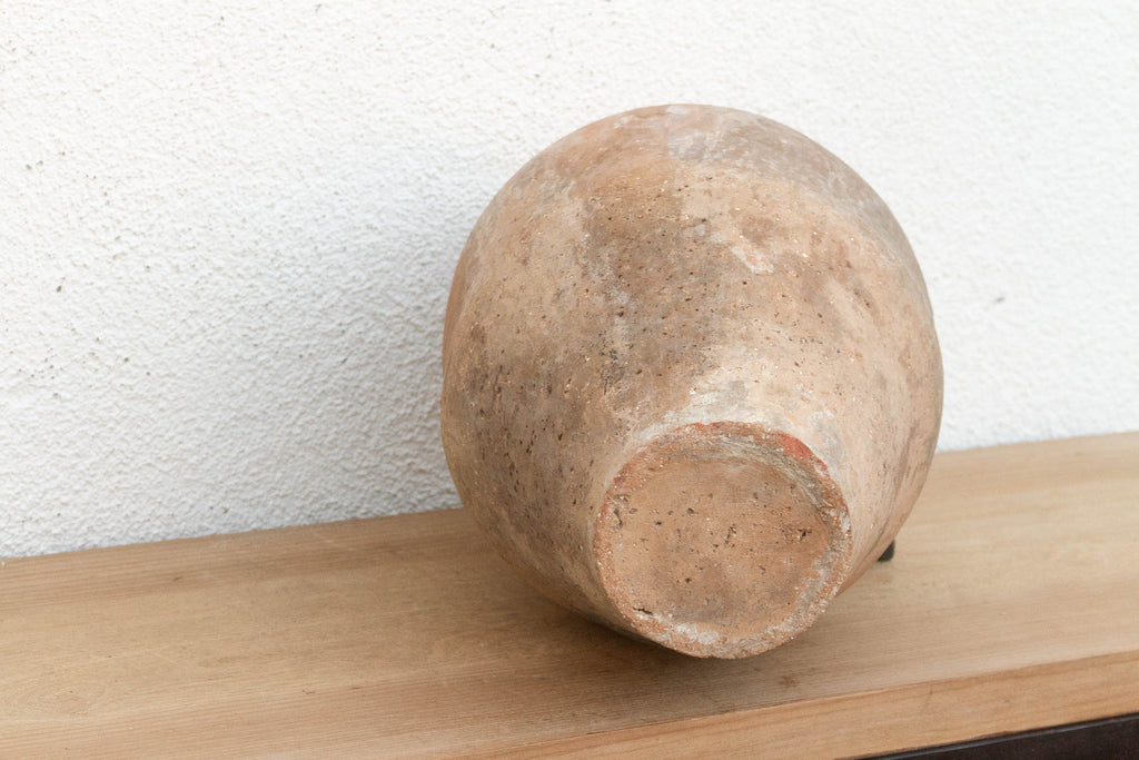 Tall Antique French Rustic Terracotta Jar