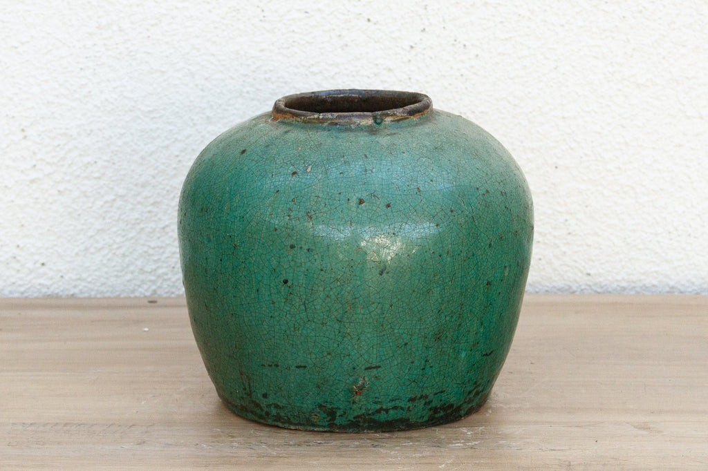 Tidal Moss Asian Ceramic Pot