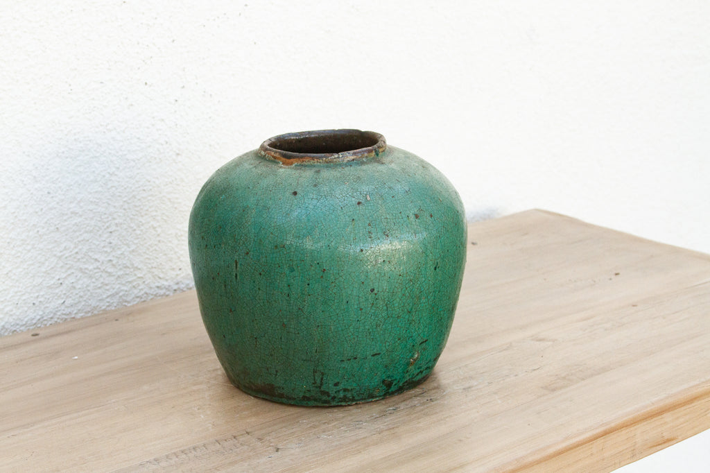 Tidal Moss Asian Ceramic Pot