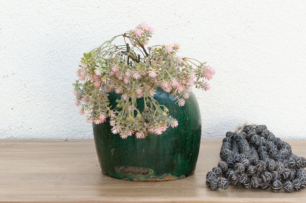 Vintage Sapphire Ceramic Pot