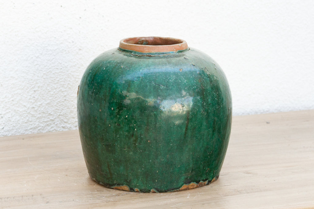 Vintage Sapphire Ceramic Pot