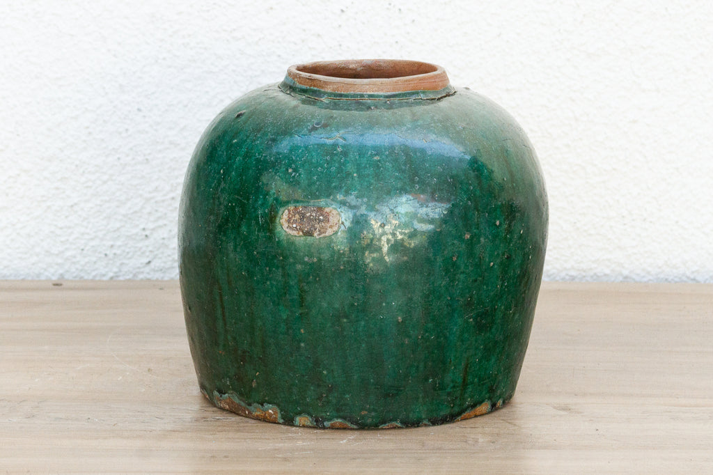 Vintage Sapphire Ceramic Pot