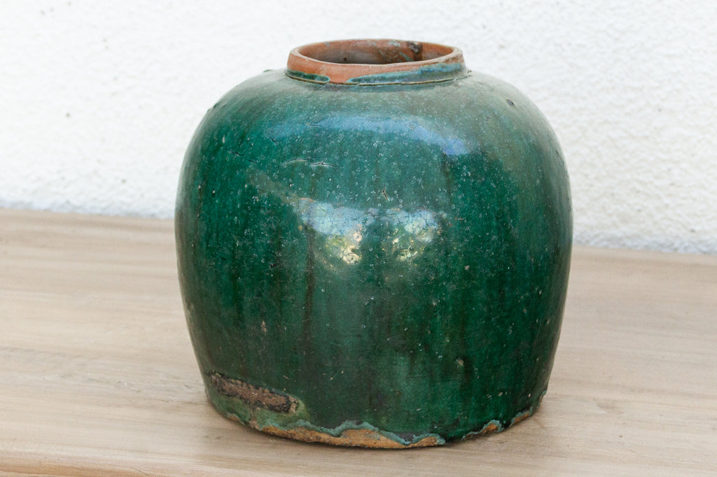 Vintage Sapphire Ceramic Pot