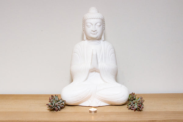 Tall Handcarved Marble Buddha Figure