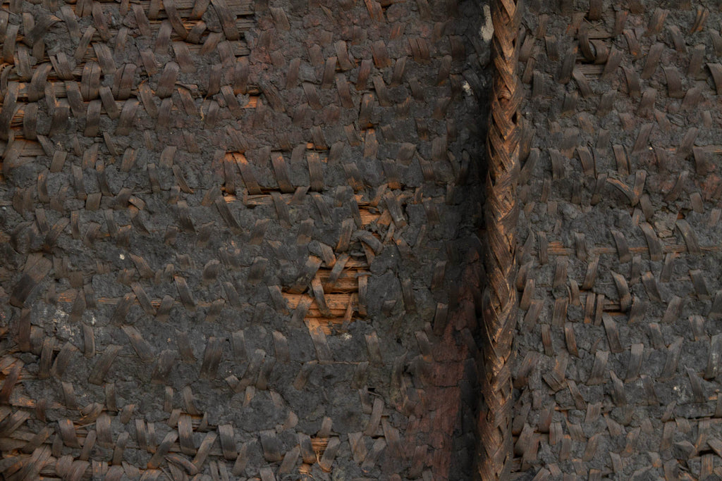 Large Antique Woven Rattan Yam Mask