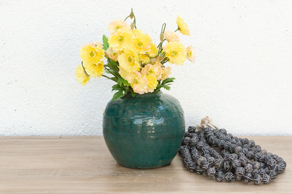 Azure Meadow Asian Ceramic Vase