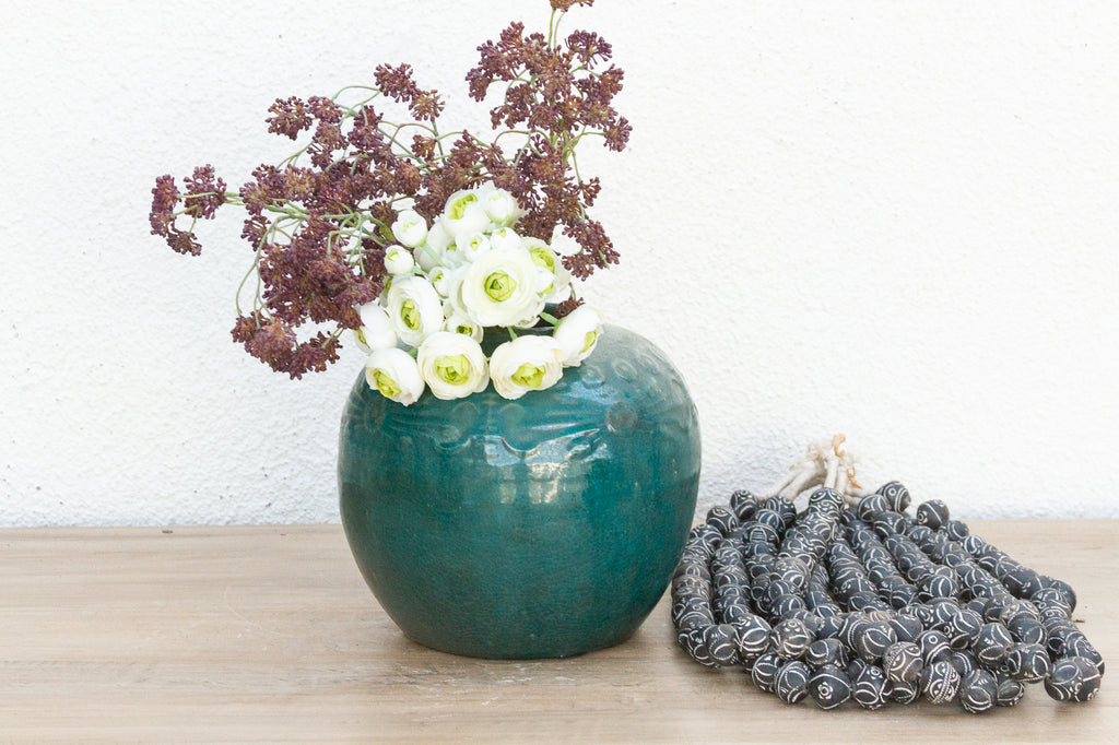 Aquamarine Glazed Asian Vase